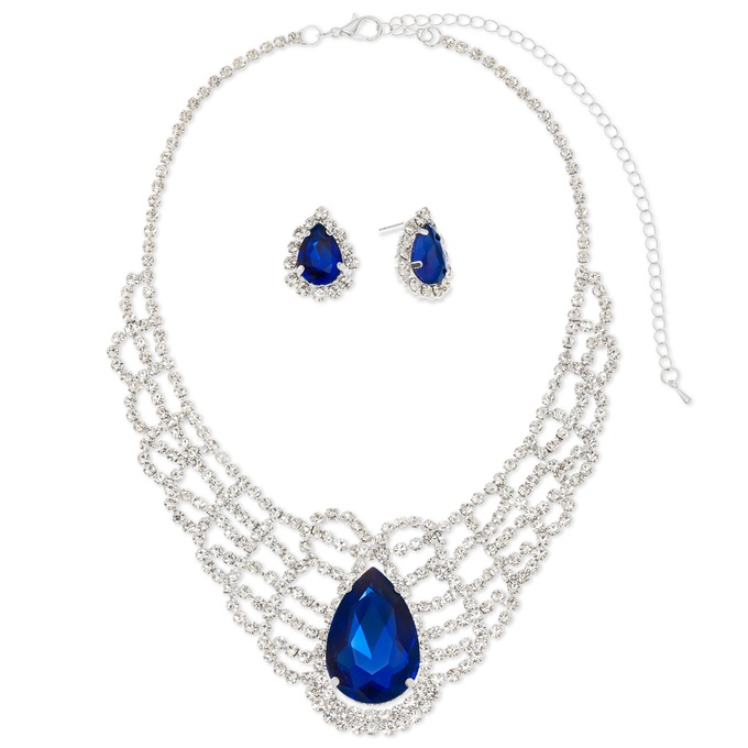 Starla Crystal Necklace & Earring Set, , large