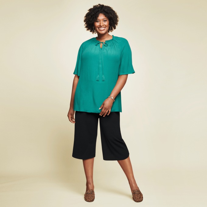 Melissa Wide Leg Capri, , large
