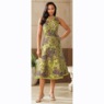 Taunia Fit-and-Flare Jacquard Dress, , large