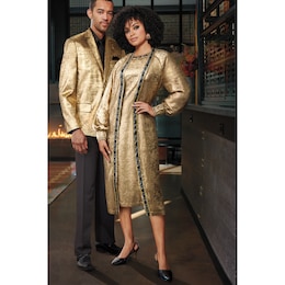 Foil Embellished Jacket Dress, , large
