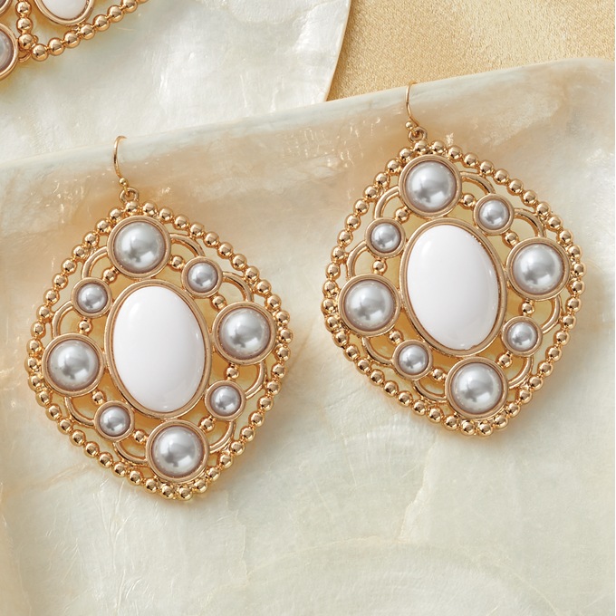 Open-Frame Oval Earrings, , large