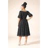 Renira Lace Fit-and-Flare Dress, Black, large