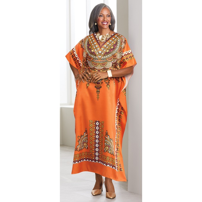 Goddess 3 Long Caftan, , large
