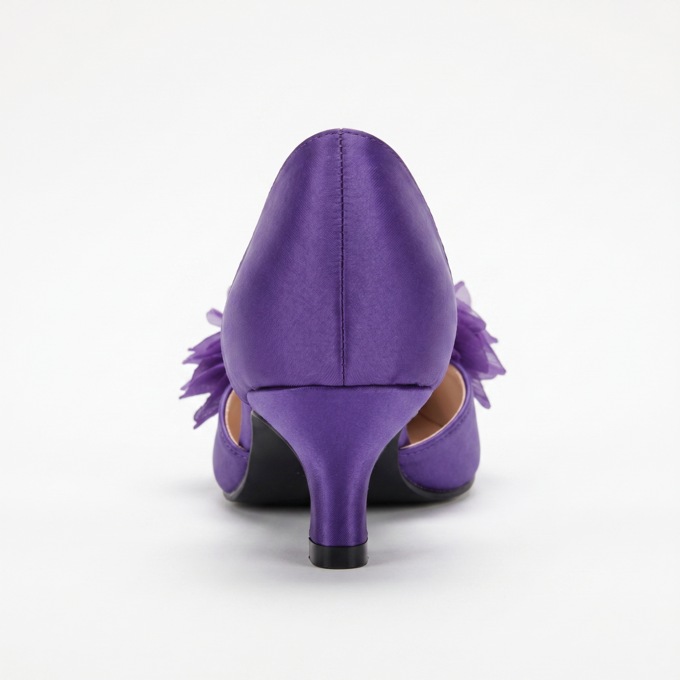 Amanda D'laurie D'Orsay Ruffle Pump with Memory Foam Footbed, , large