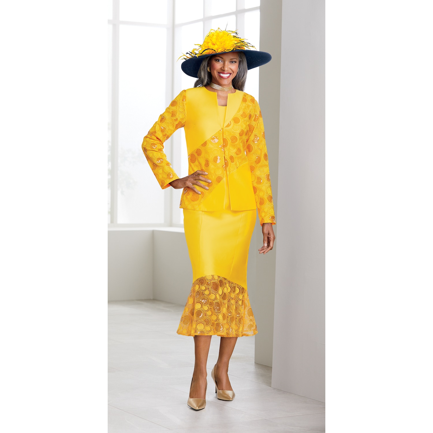 Dot Sequin Jacket Dress, Size 8, Yellow, Misses Dot Sequin Jacket Dress, Size 8, Yellow, Misses