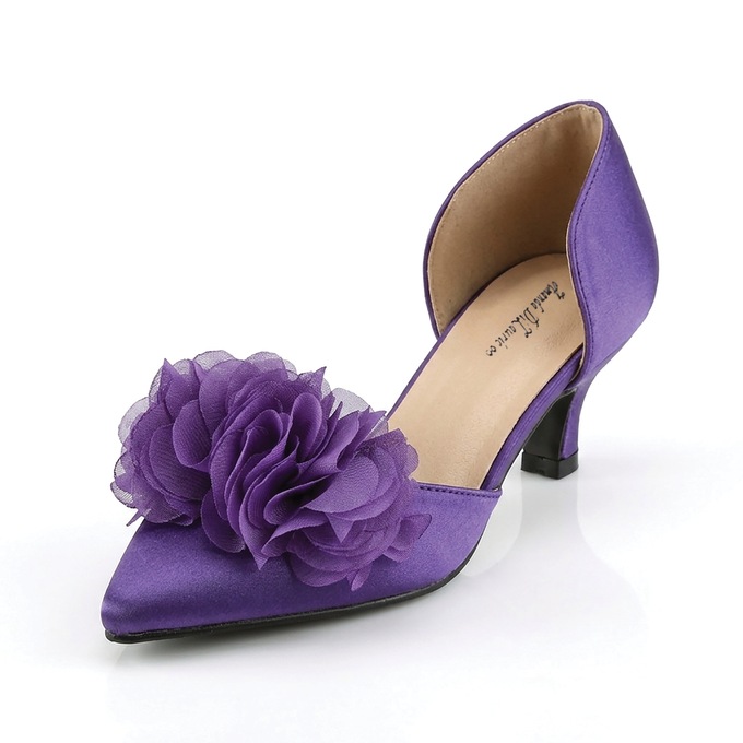 Amanda D'laurie D'Orsay Ruffle Pump with Memory Foam Footbed, , large