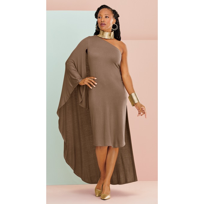 Tamisha One-Shoulder Dress, , large