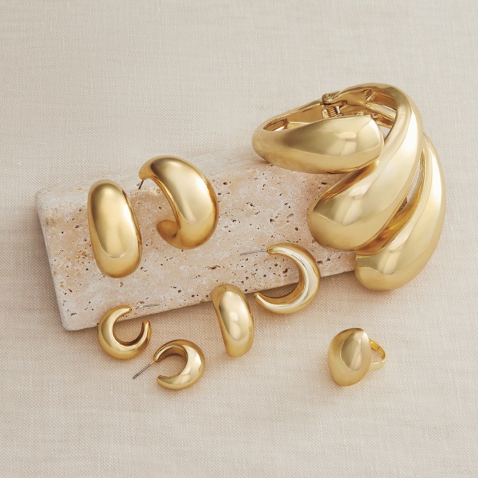 Bold Metal Jewelry Collection - Buy All & Save, Goldtone, large
