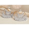 Crystal Fringe Round Drop Earrings, , large