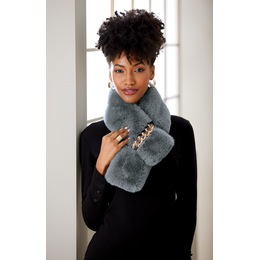 Leesa Faux-Fur Scarf, , large