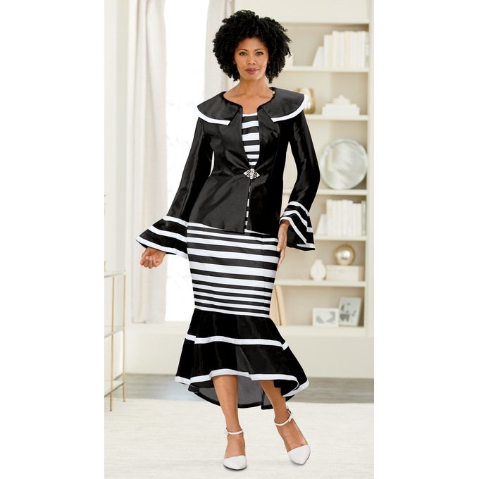 Bryah Striped Jacket Dress, , large