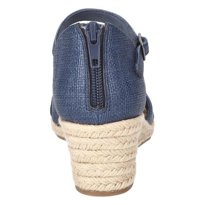 Easy Street Coast Espadrille with 2" Wedge Heel, Navy, large