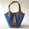 Denim Bucket Bag, , large