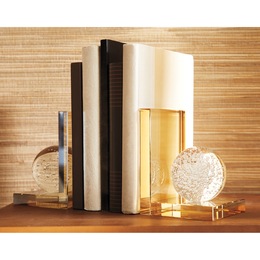 Set of 2 Glass Orb Bookends, , large