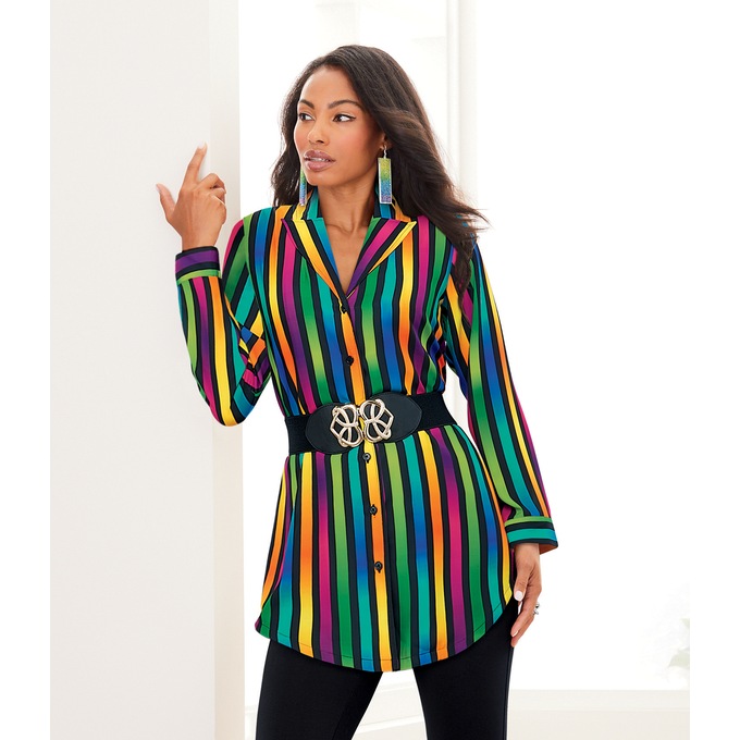 Selma Striped Shirt, , large