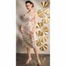 Celinda Jacket Dress with Organza Jacket and Metallic Jacquard Sheath, , large
