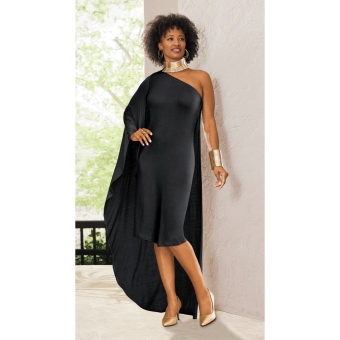 Tamisha One-Shoulder Dress, , large