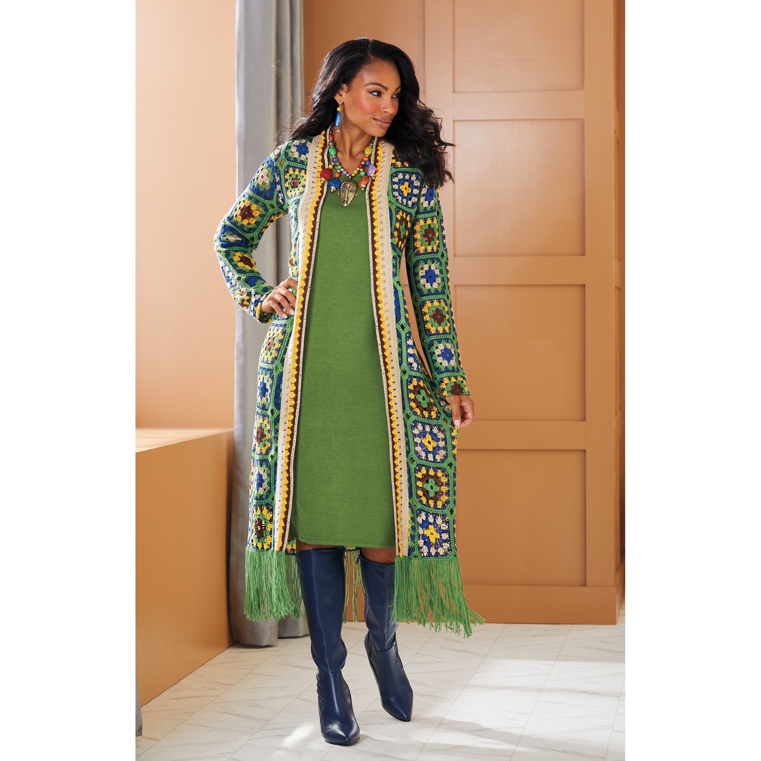 Fanitsa CrochetCardigan Jacket Dress ASHRO