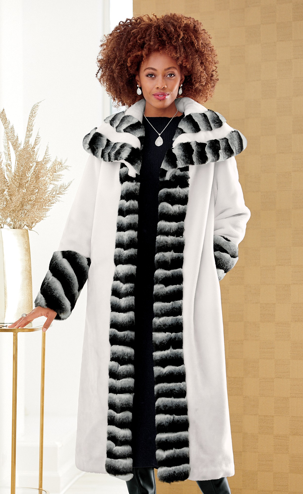 faux chinchilla jacket