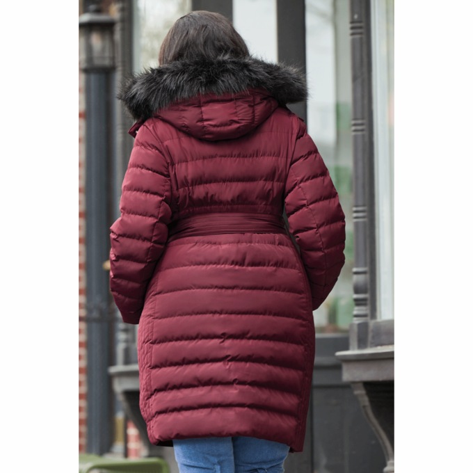 Insulated Puffer Parka with Belt, , large