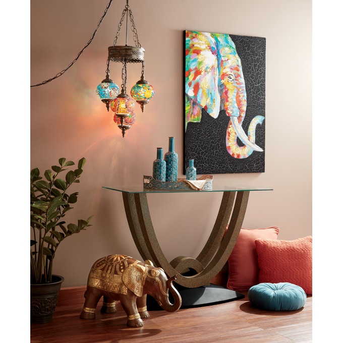 Stained Glass Mosaic Pendant Light, , large