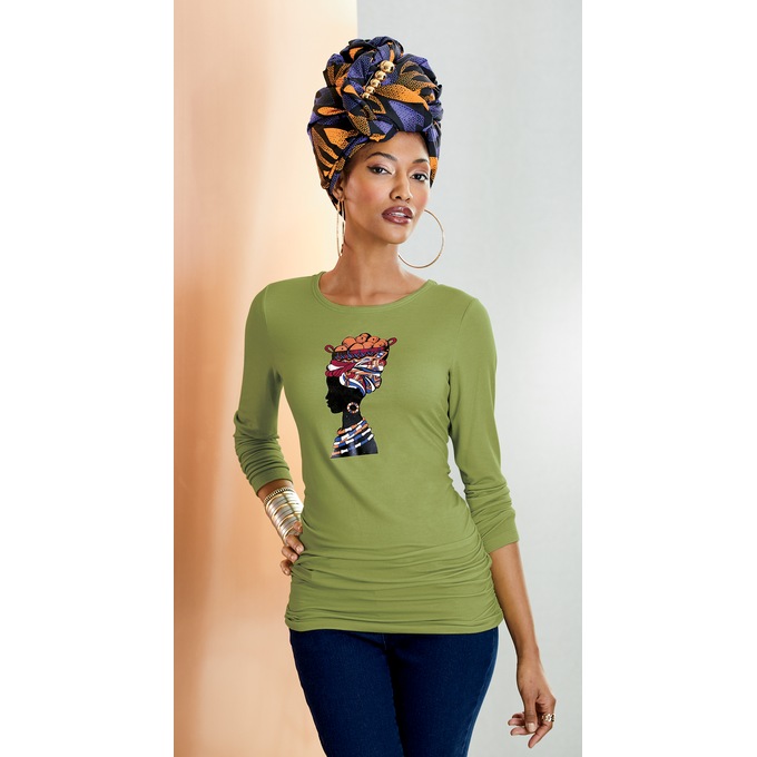 Ombre Leaf Headwrap, , large