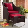 Forever Wicker Chair with Ottoman, , large