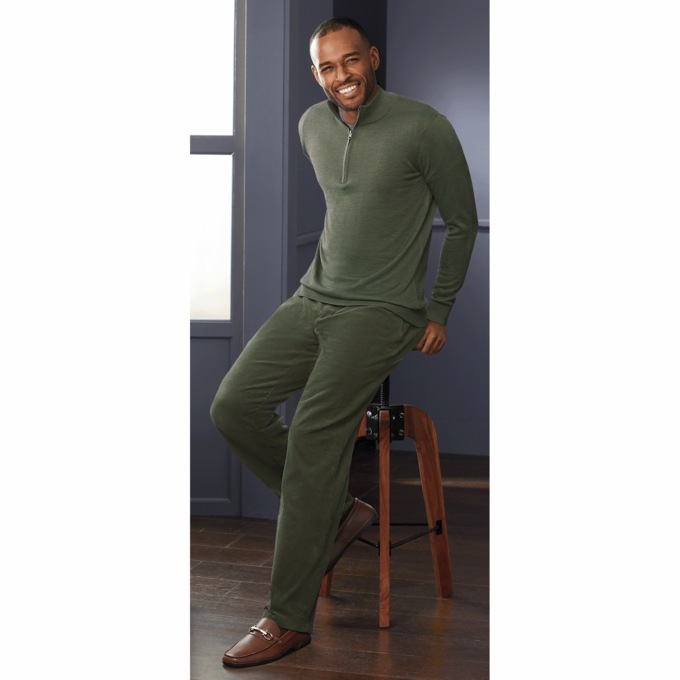 1/4-Zip Sweater and Pant Set, , large