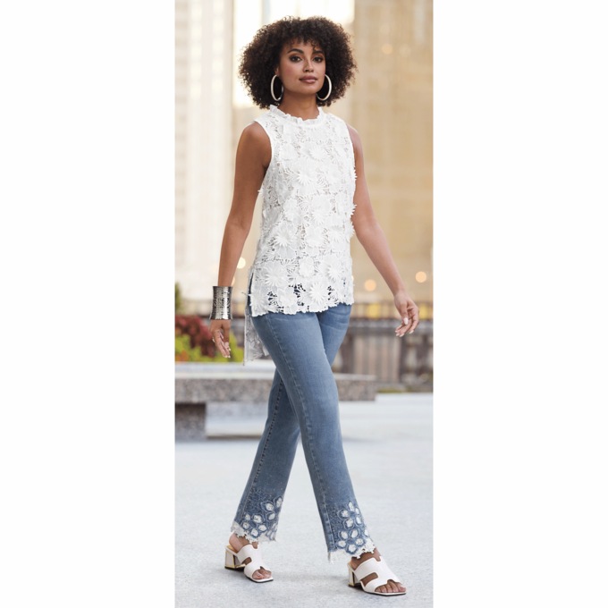 Kandi Embellished Jean, , large