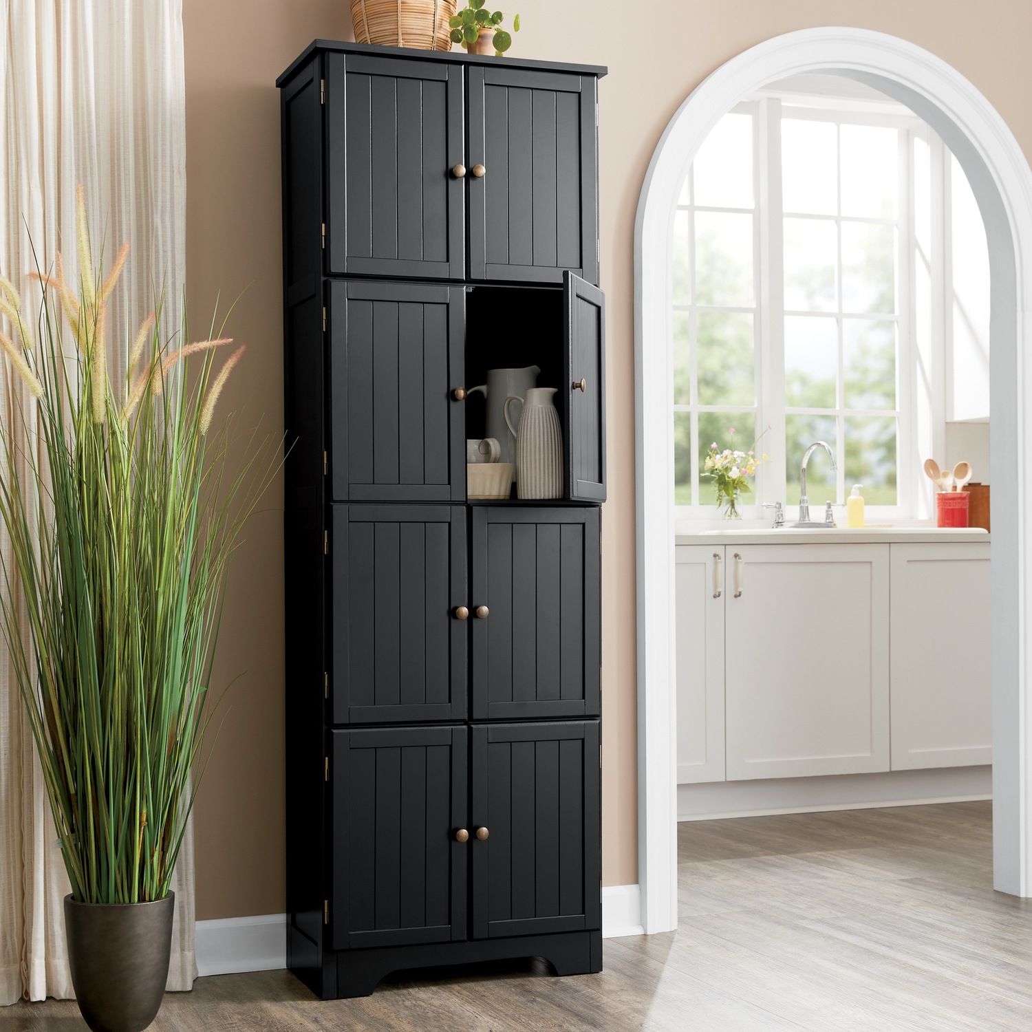 Westwick Tall Wooden Cabinet with 8 Doors | ASHRO