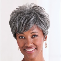 Grace Wig, Charcoal Gray, large