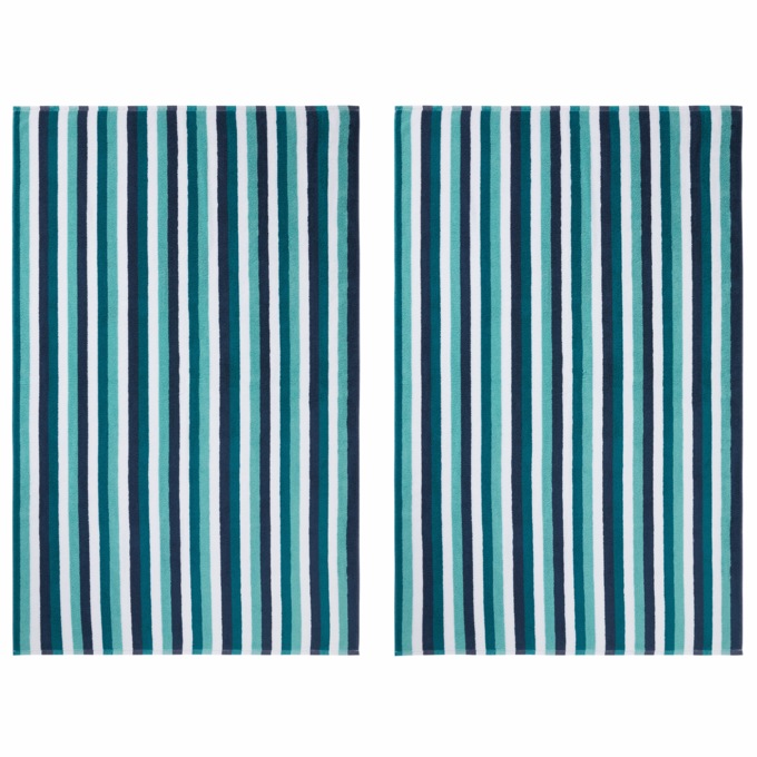 Set of 2 Serene Cotton Terry Bath Sheets, , large