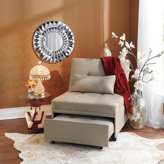 Cali Convertible Chair, Beige, large