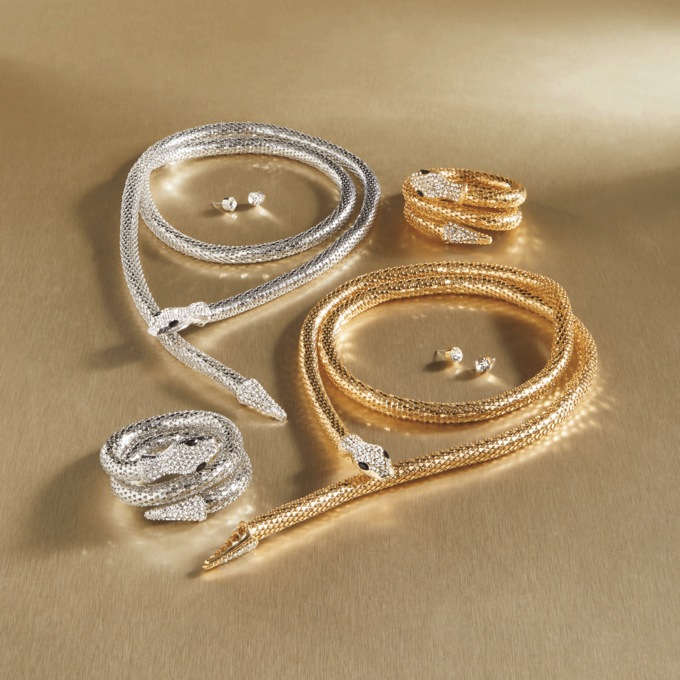Snake Necklace/Bracelet/Earring Set, , large