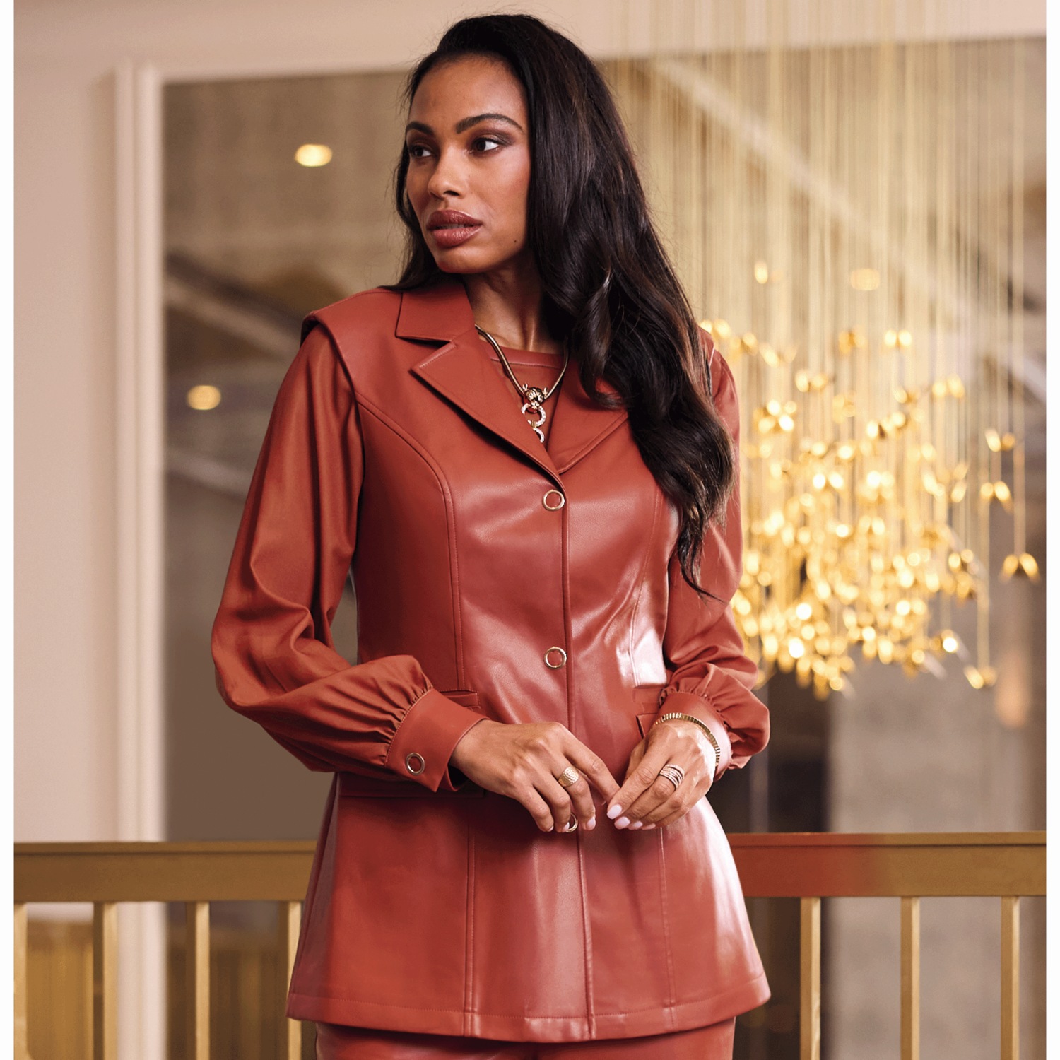 Kessie Faux-Leather Vest | ASHRO