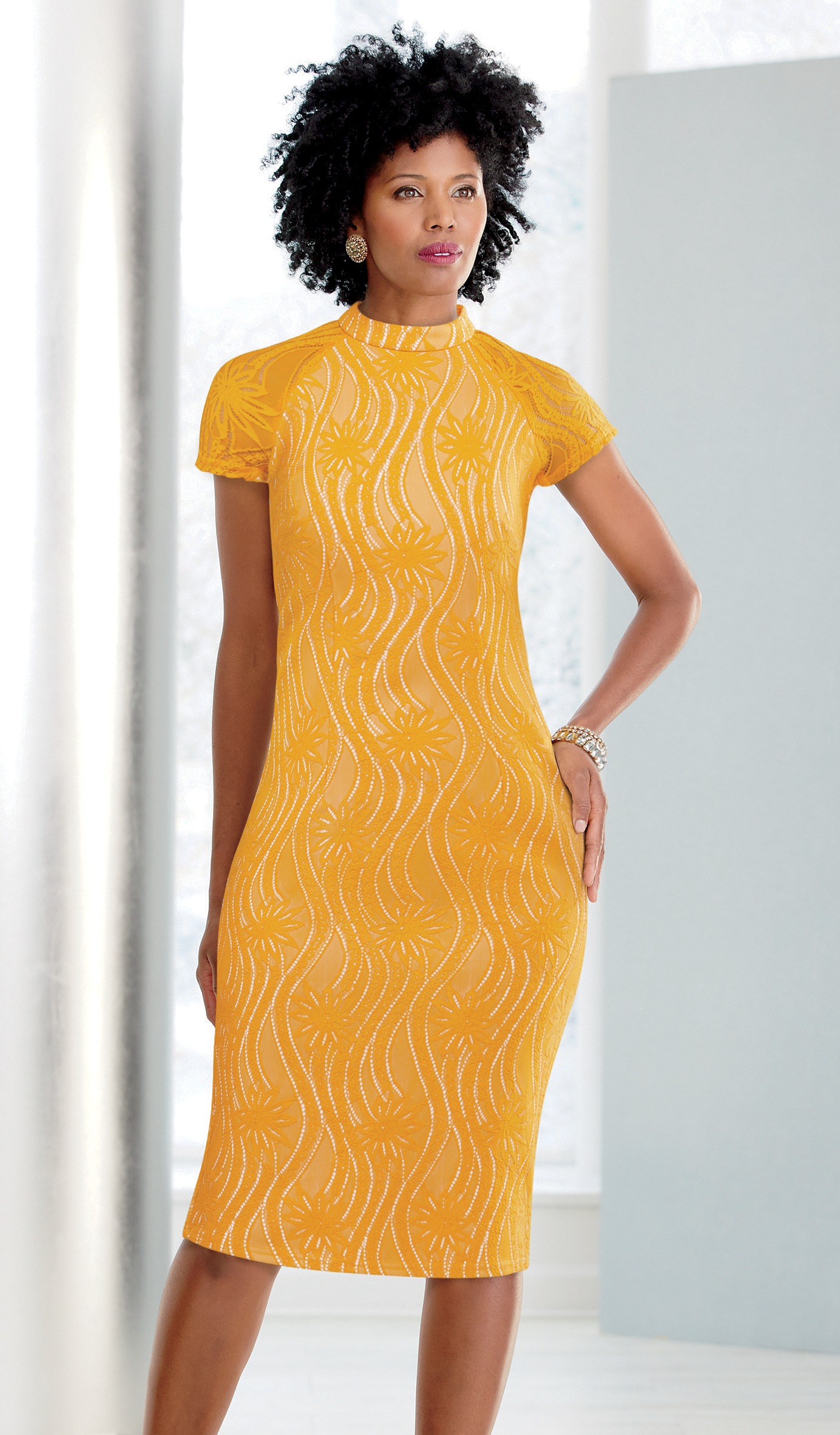 stretch lace dress