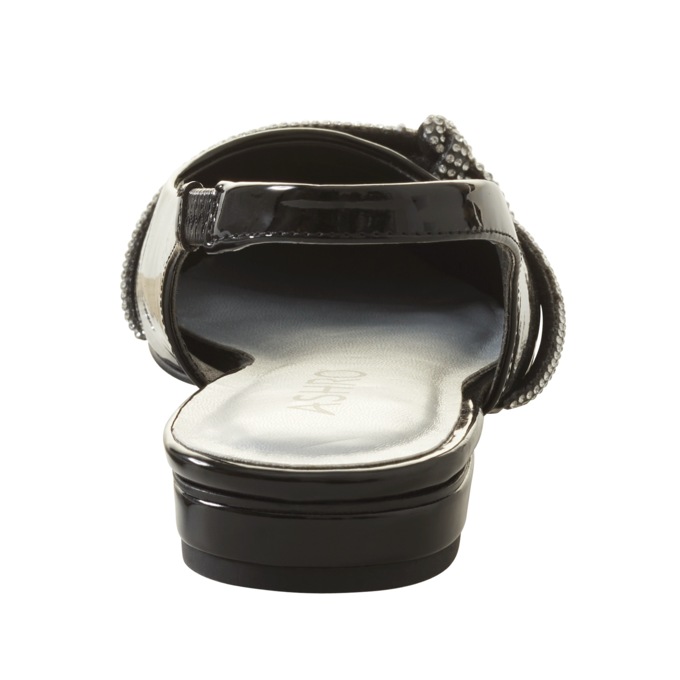 Pave-Knot Faux-Patent Slingback Flat for Women, , large