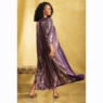 Gisele Foil-Printed Women's Caftan with Pleats, , large