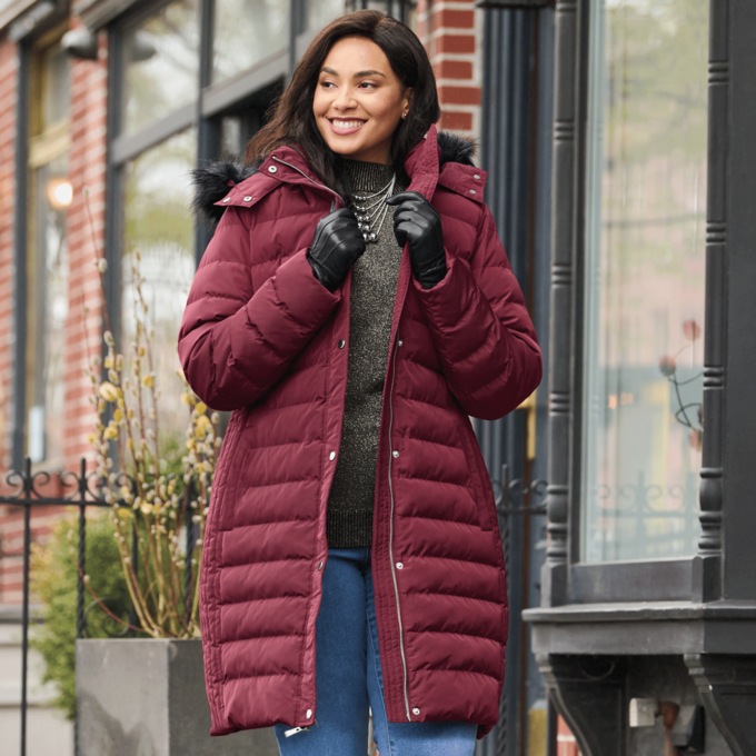 Insulated Puffer Parka with Belt, , large