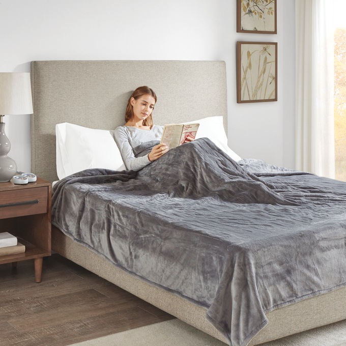 Beautyrest Plush Heated Blanket, , large