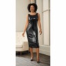 Anderly Fringe Allover Sequin Jacket Dress, , large
