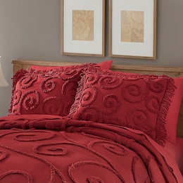 Scroll Chenille Sham, , large
