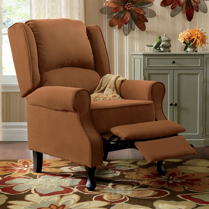 Microfiber wingback recliner shop
