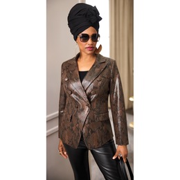 Faux-Snakeskin Jacket, , large