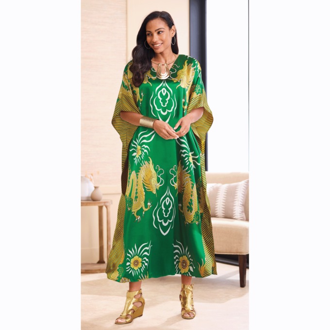 Zahara Caftan, Green, large