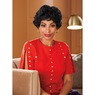Doris Human-Hair Blend Wig, Off Black, large