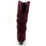 Amanda D'Laurie Tall Scrunch Boot: Rich Faux Suede with 1" Wedge Heel, , large