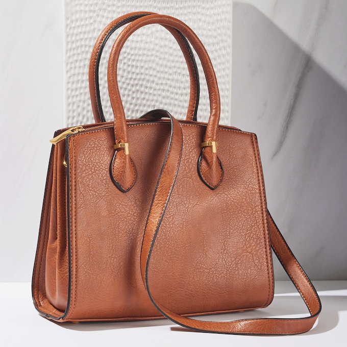 Brown Handbag, Brown, large