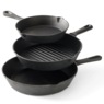 Piece Pre-Seasoned Cast Iron Cookware Set with Skillets and Dutch Oven, , large