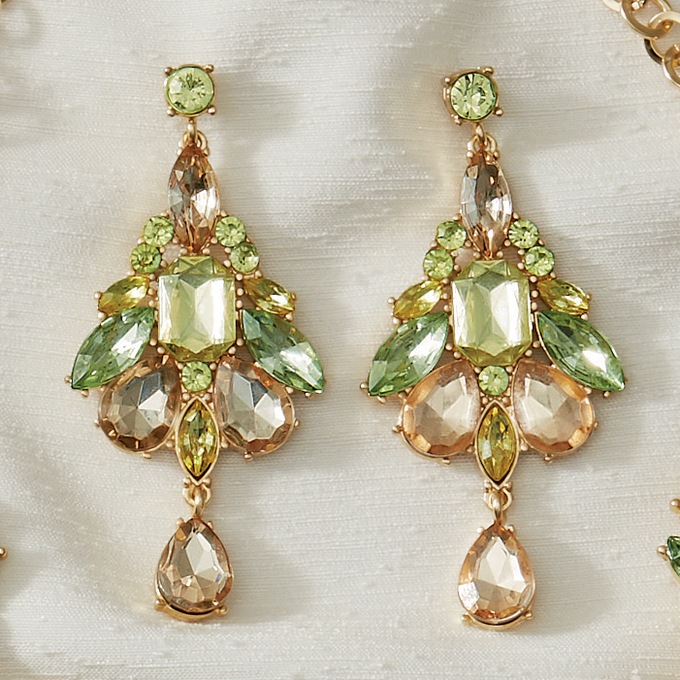 Vintage-Style Crystal Earrings, , large